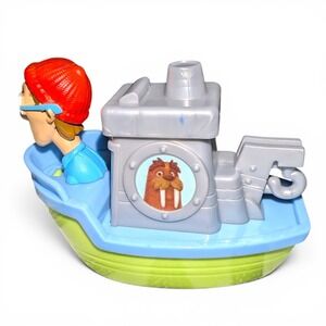 Rare Nickelodeon Paw Patrol Captain Turbot Rescue Racer Boat Figure Toy 4"
